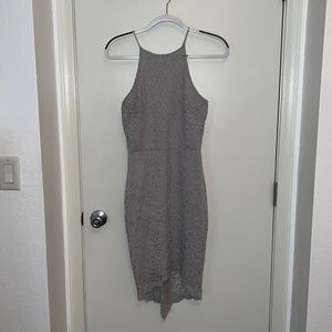 Gray lace dress